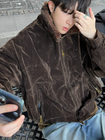 レトロ ファーベルト ベロアジャケット