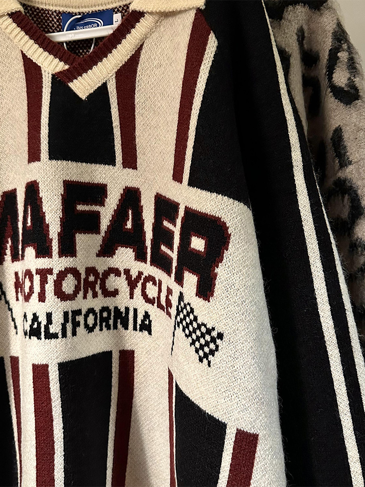 モーターサイクル カレッジニットセーター