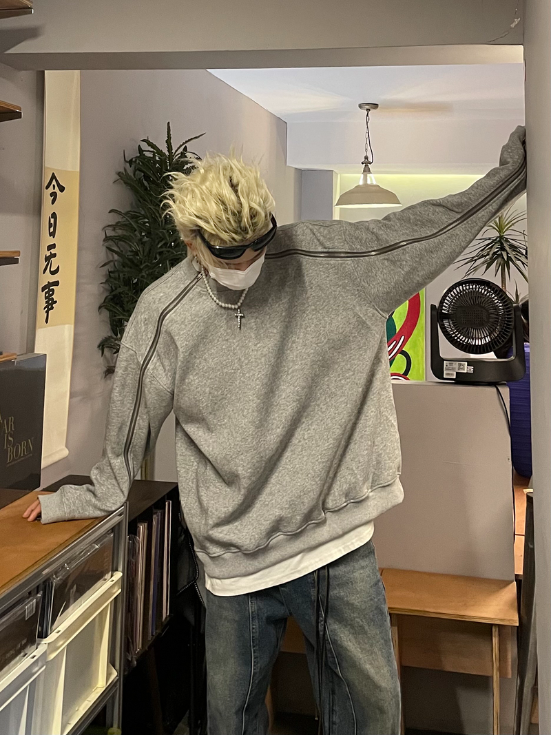 サイドジッパー スウェット トレーナー