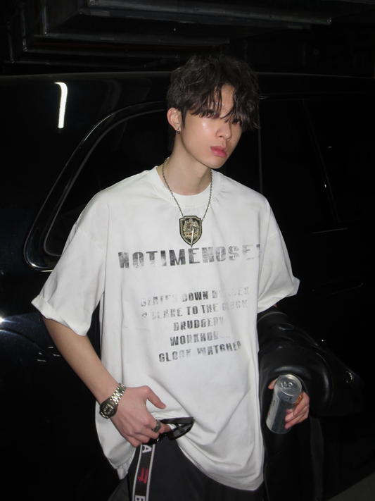 パッチエンブレム クラックレタリング Tシャツ