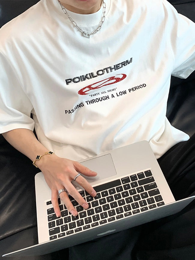 クラックドロゴ フロントプリントTシャツ