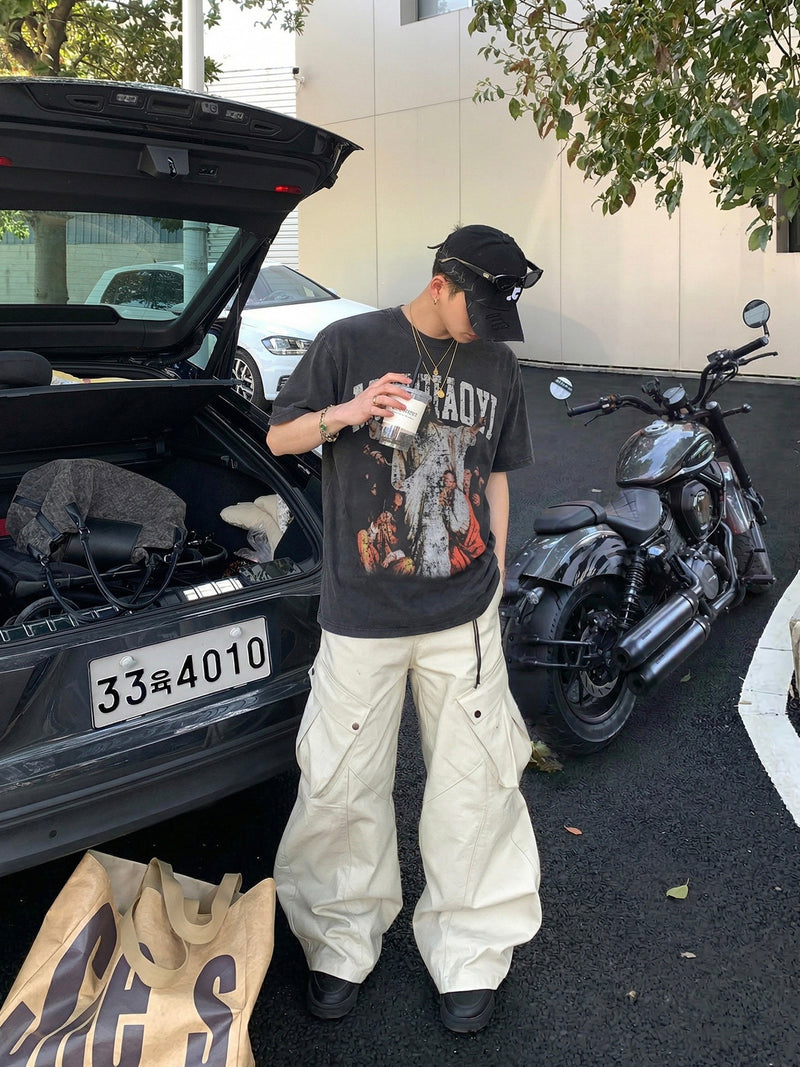 レトロ プリーストプリント Tシャツ