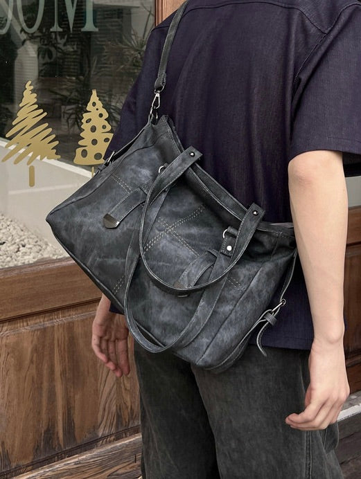 大容量 ステッチポータブル ショルダーバッグ