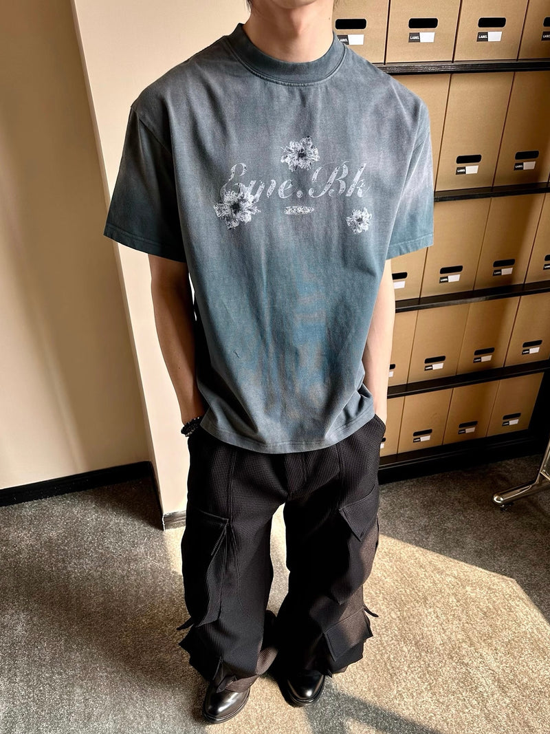 フラワー インクジェット Tシャツ