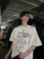 メモリアル グリッドプリントTシャツ