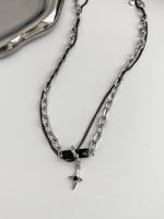 ダークチェーン ダブルレイヤーネックレス