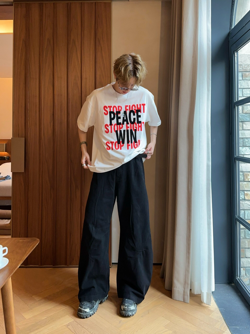 レトロ アメリカン スローガンTシャツ