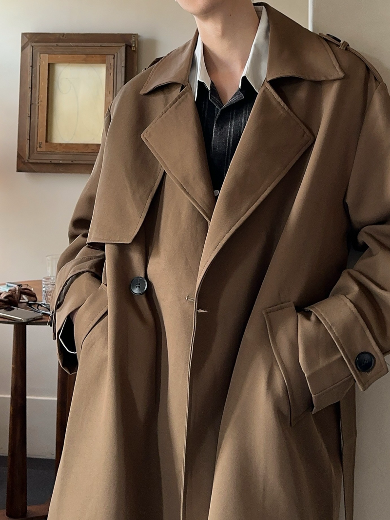 レトロ アーバン ロングトレンチコート