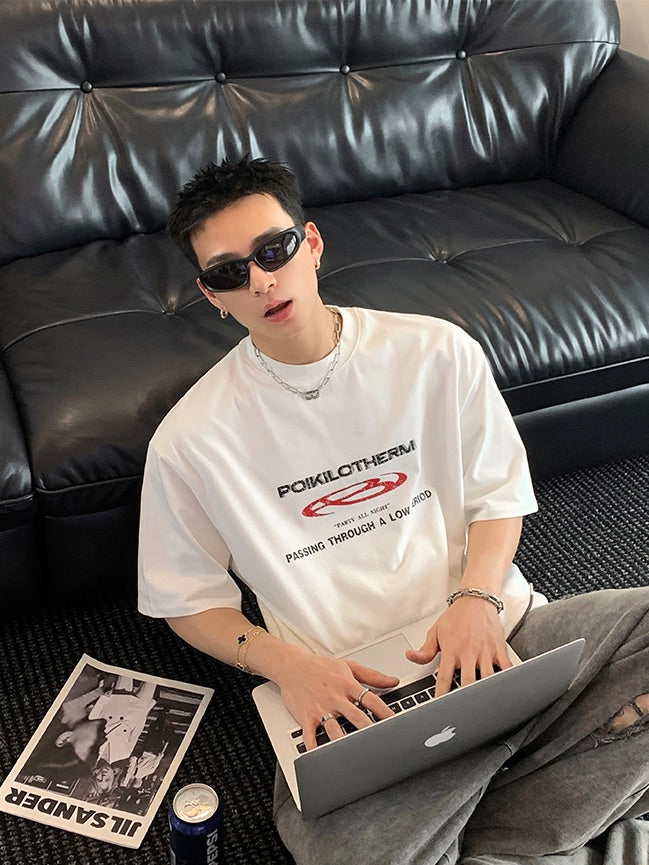 クラックドロゴ フロントプリントTシャツ