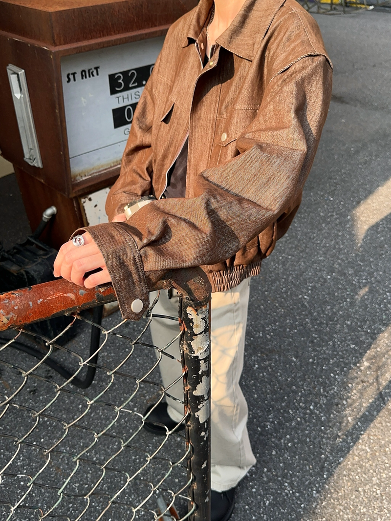 アメリカンレトロ ショートジッパーブルゾン