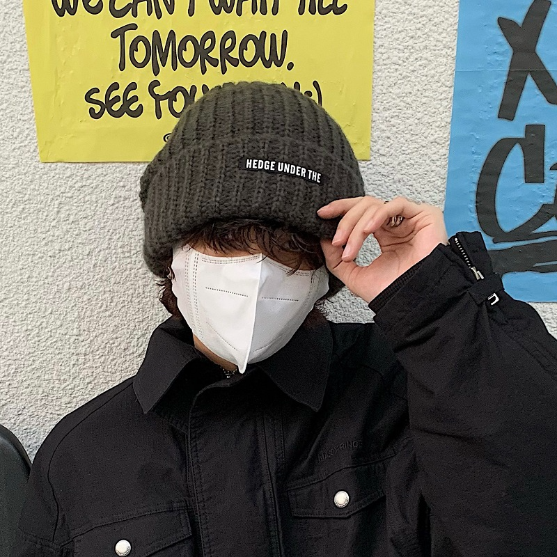 ワンポイント オーバーニットビーニー