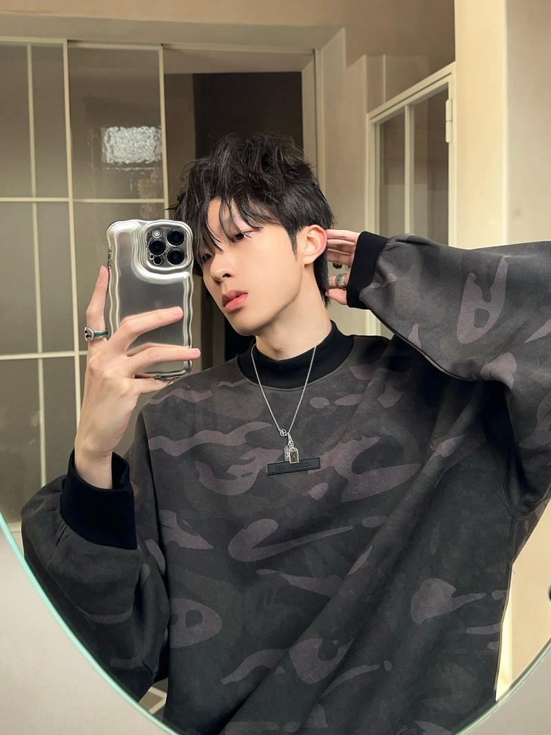 フェードカモフラージュ迷彩 スウェット トレーナー