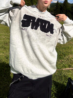 刺繍パッチ ヘビーロゴ スウェット トレーナー