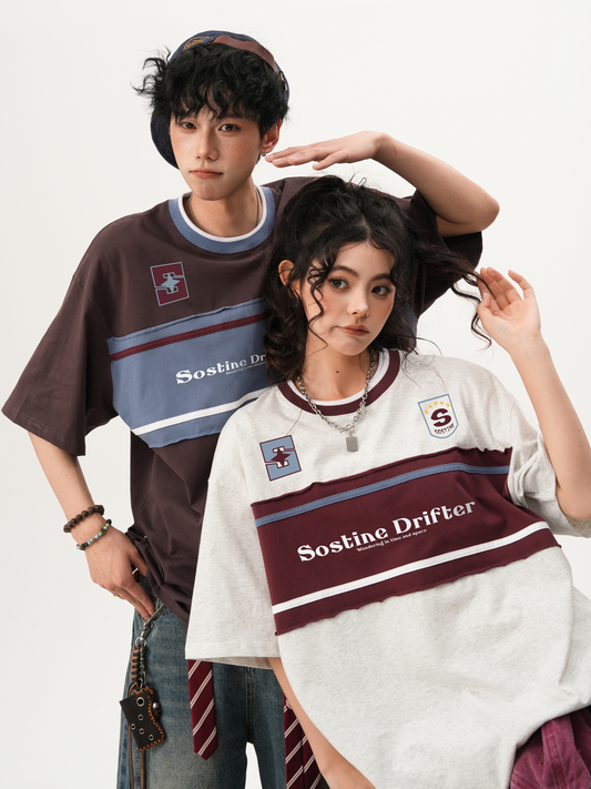 レトロ ラガーパッチ リンガーTシャツ