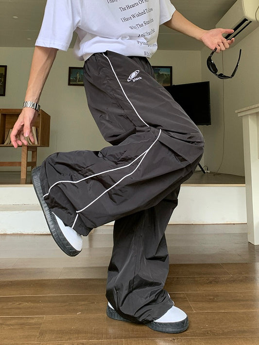 サイドステッチ ストリング ナイロンパンツ