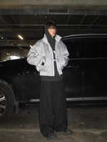 レトロ エンブレムバックプリント パーカー