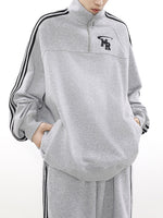 サイドライン ハーフジップ スウェットセットアップ