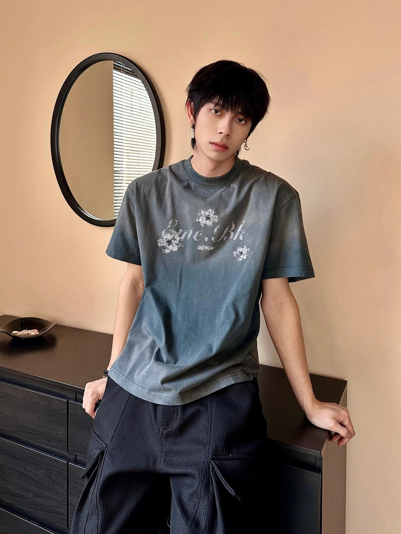 フラワー インクジェット Tシャツ