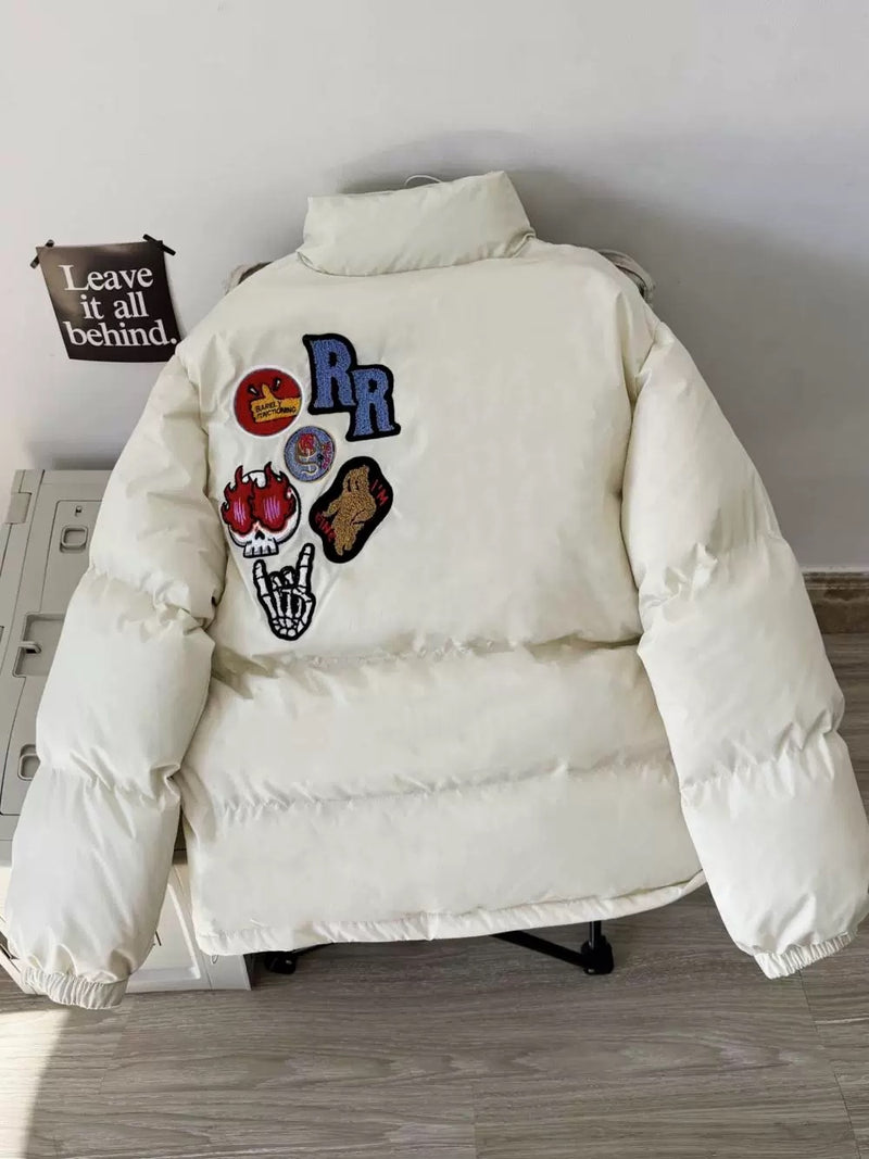 スタンドカラー レトロワッペン刺繍ペディン