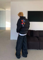 スタンドカラー レトロワッペン刺繍ペディン