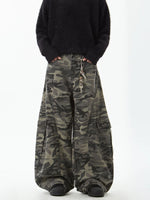 カモフラージュ 迷彩 ストリート ルーズ ミリタリー カーゴパンツ
