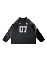グラフィティプリント メッシュ ロングスリーブ ゲームTシャツ