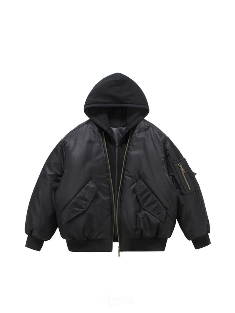 フーディー付き アメリカンフライトジャケット