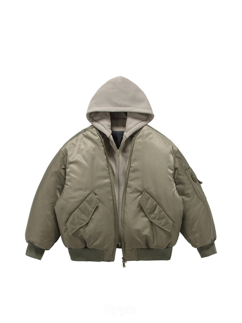 フーディー付き アメリカンフライトジャケット