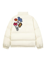 スタンドカラー レトロワッペン刺繍ペディン