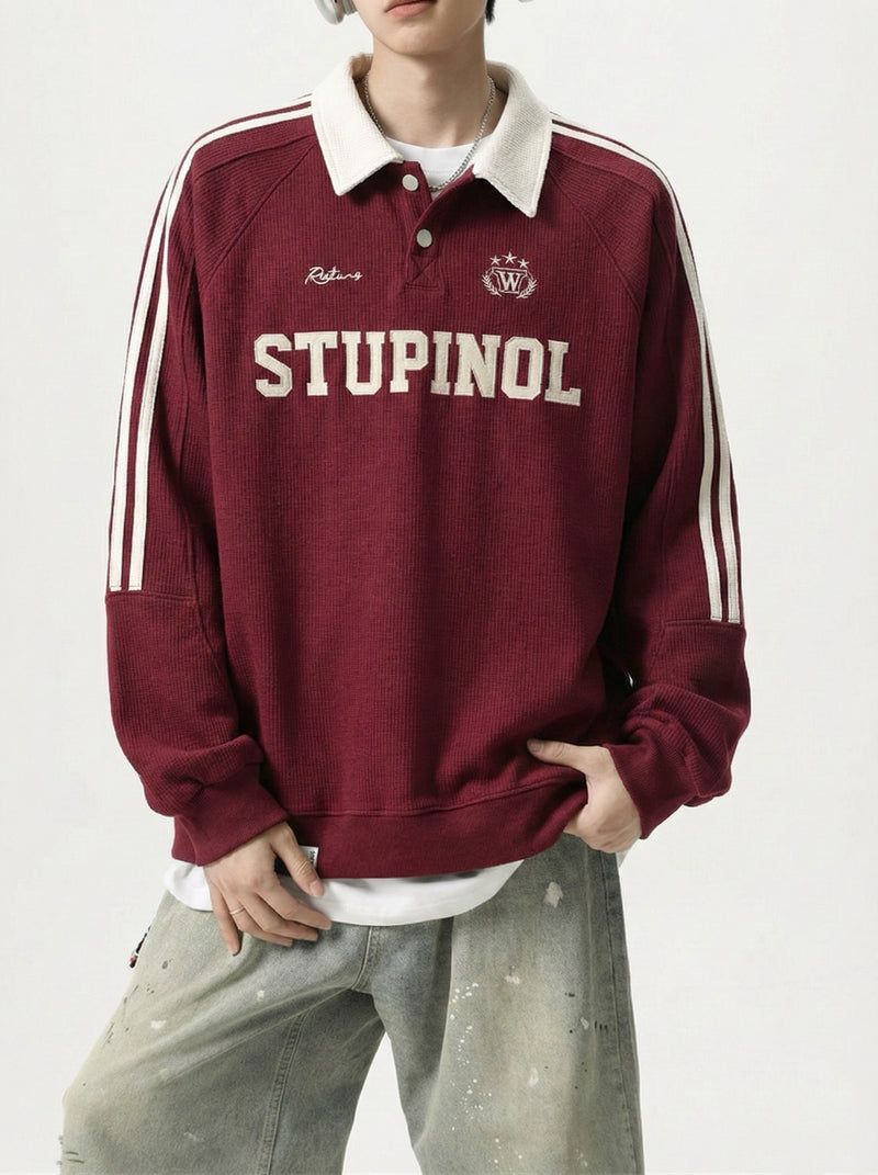 レトロ サイドライン スウェット ゲームポロシャツ