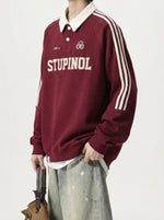 レトロ サイドライン スウェット ゲームポロシャツ