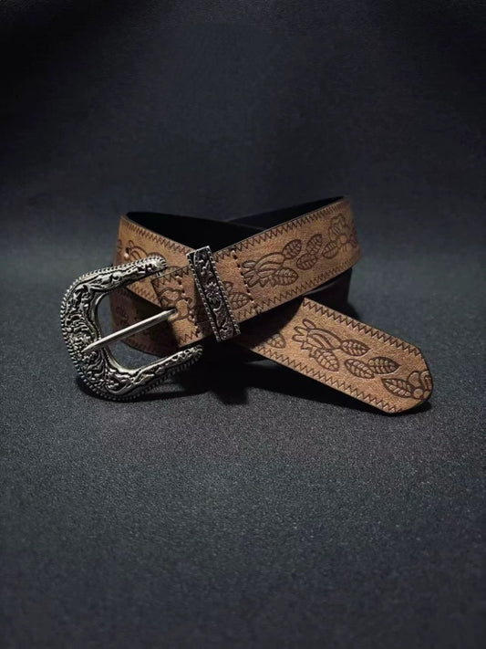 アメリカンレトロ ブラウン バックルベルト