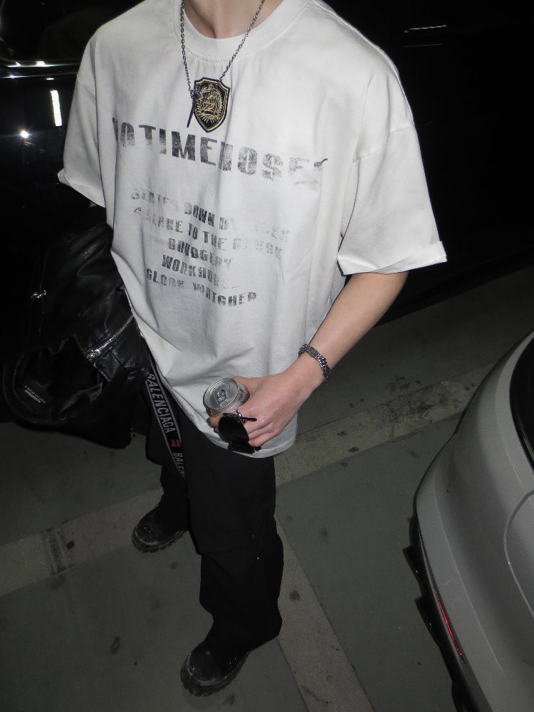 パッチエンブレム クラックレタリング Tシャツ