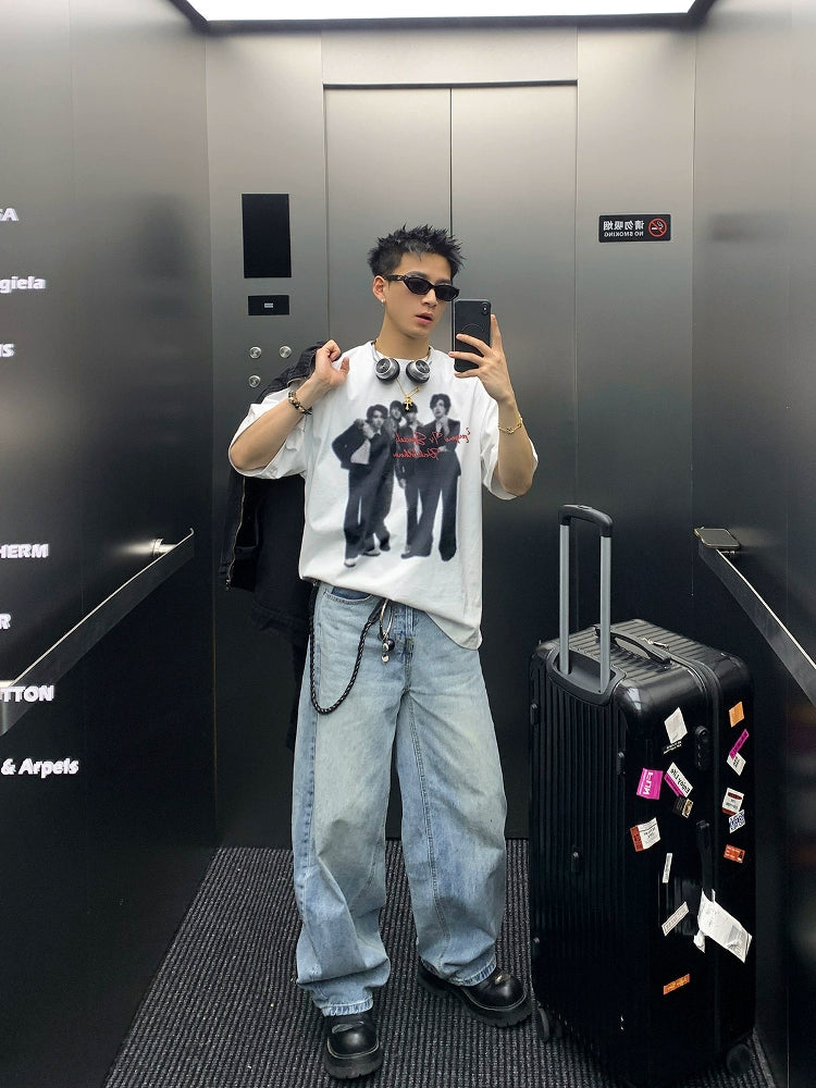 レター ロックバンドTシャツ