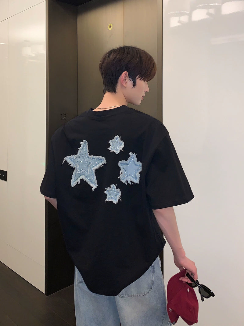 スターパッチ レタリングTシャツ