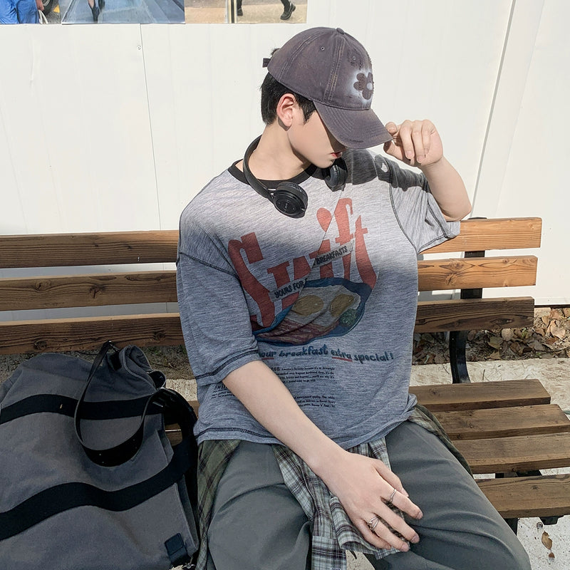 ブレックファースト グラフィティステッチTシャツ
