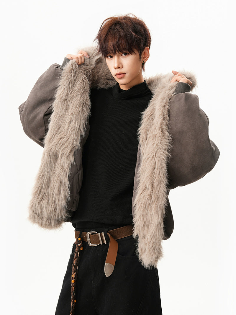 レトロ ネックベルト ファージャケット