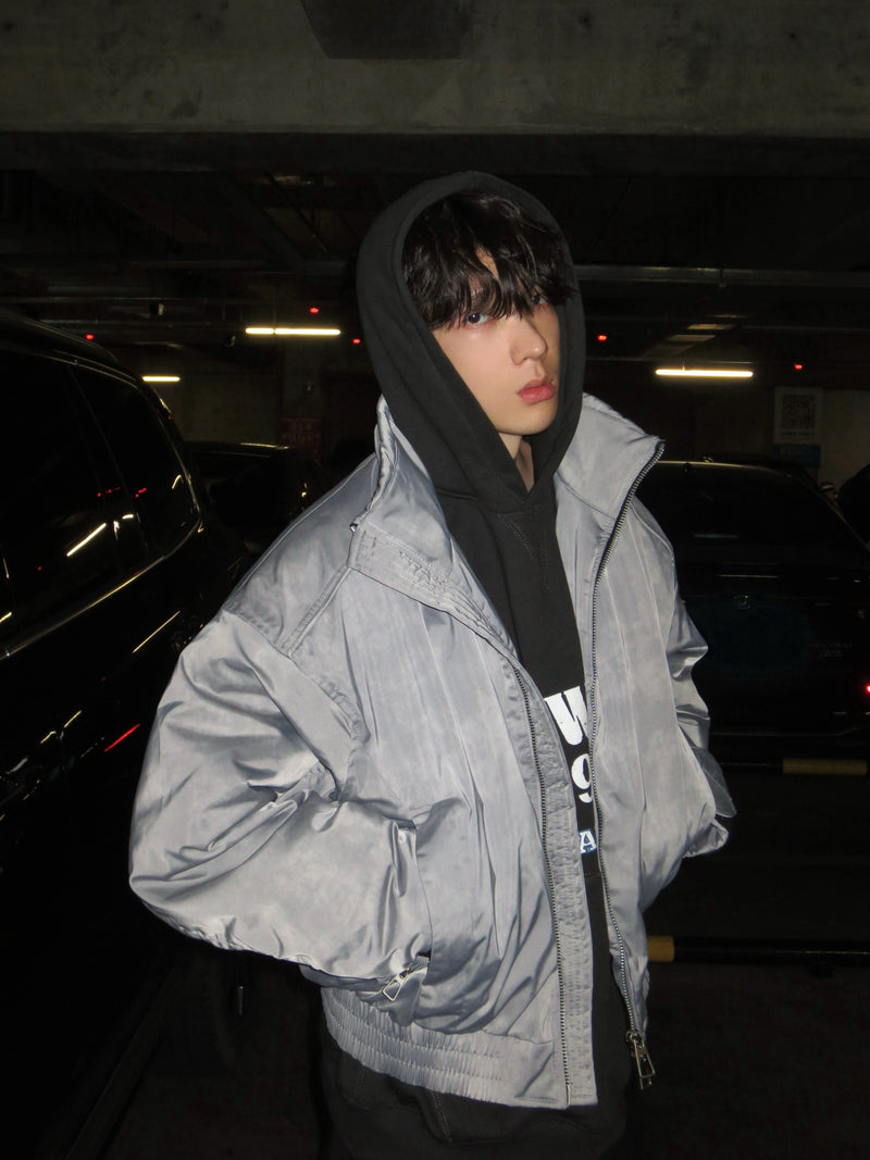 ハイネック ジッパーフライトジャケット