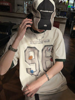 レトロ ナンバリングプリント リンガーTシャツ