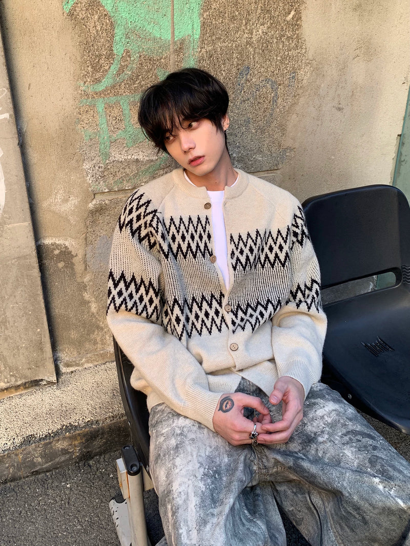 スプリング フェアアイル ニットカーディガン