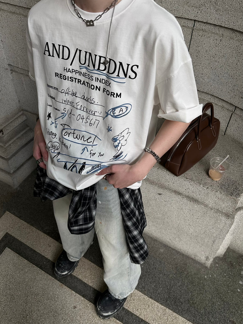 グラフィック スクリブル Tシャツ
