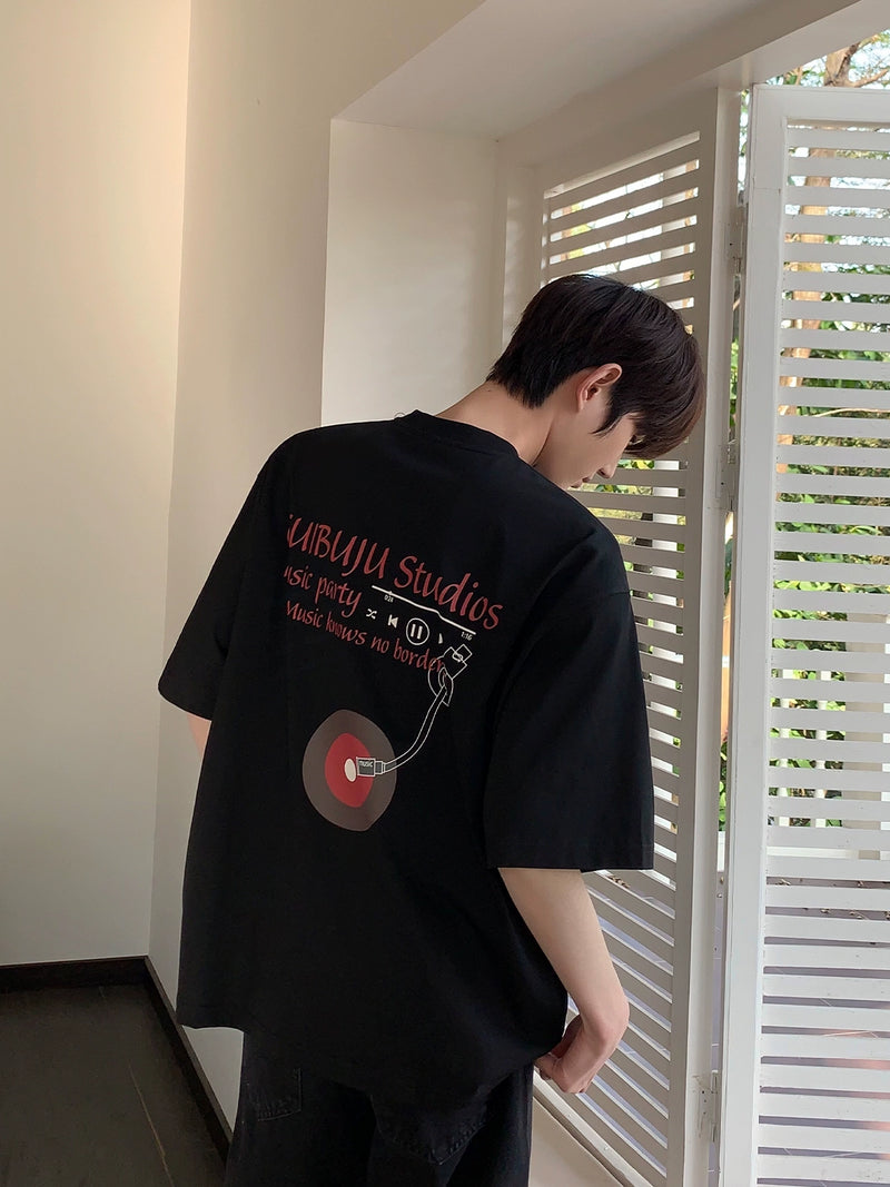 バックプリント ミュージック Tシャツ