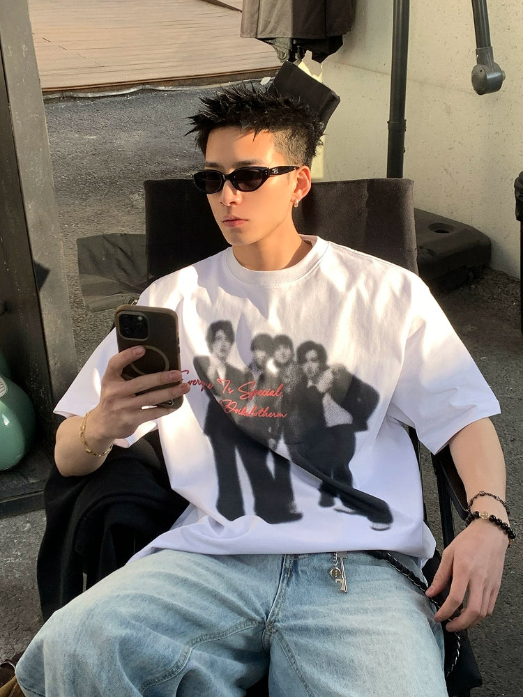 レター ロックバンドTシャツ