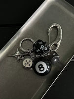 カラビナ オブシディアンダイス キーチェーン