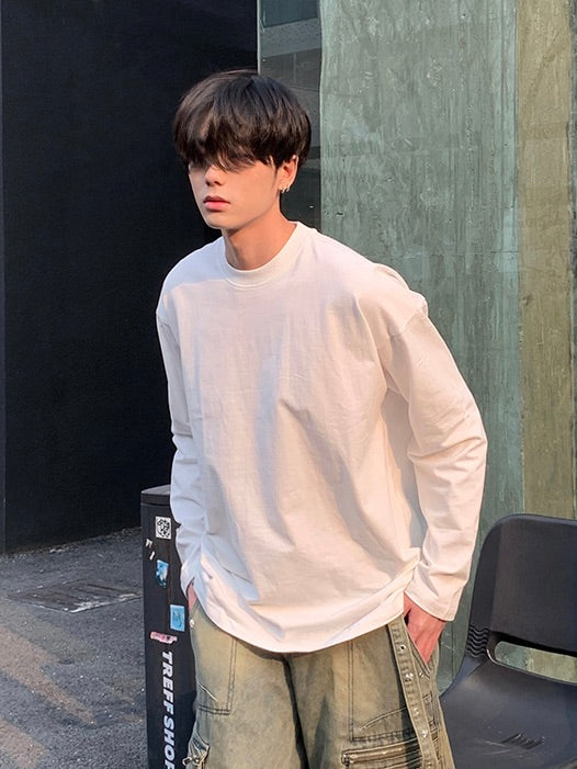 シンプル ストリート ロングTシャツ