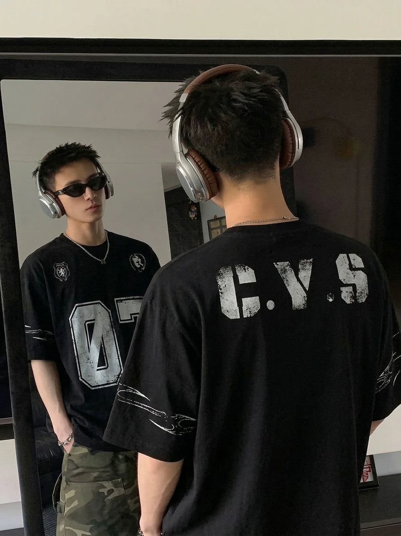 レトロ 07ナンバリング ウォッシュTシャツ