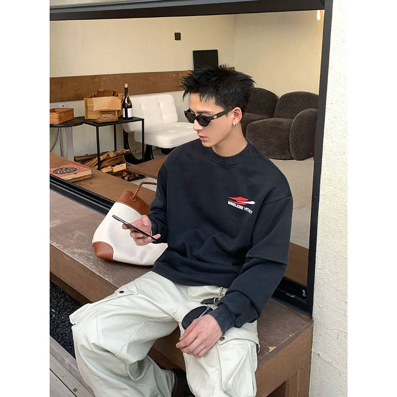 デジタルレーシング フェイクレイヤード ロングTシャツ