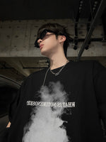 スモークレタープリントTシャツ
