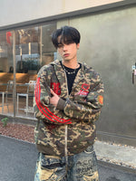 サイドライン カモフラージュジップパーカー