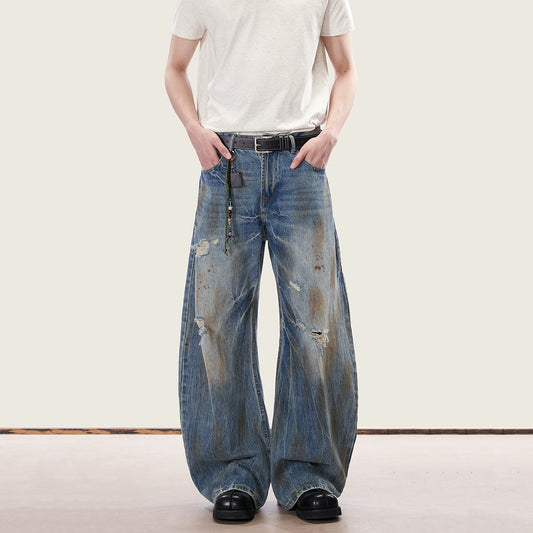 クレイ加工 ダメージウォッシュジーンズ